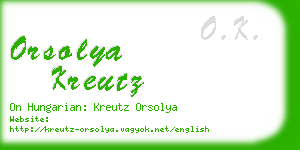 orsolya kreutz business card